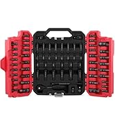 73-Piece Hex Torx Bit Impact Socket-Set, Master Impact Socket Set, SAE Metric Deep Shallow Socket...