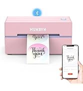 MUNBYN Bluetooth Thermal Label Printer, 130B Wireless 4x6 Shipping Label Printer for Shipping Pac...