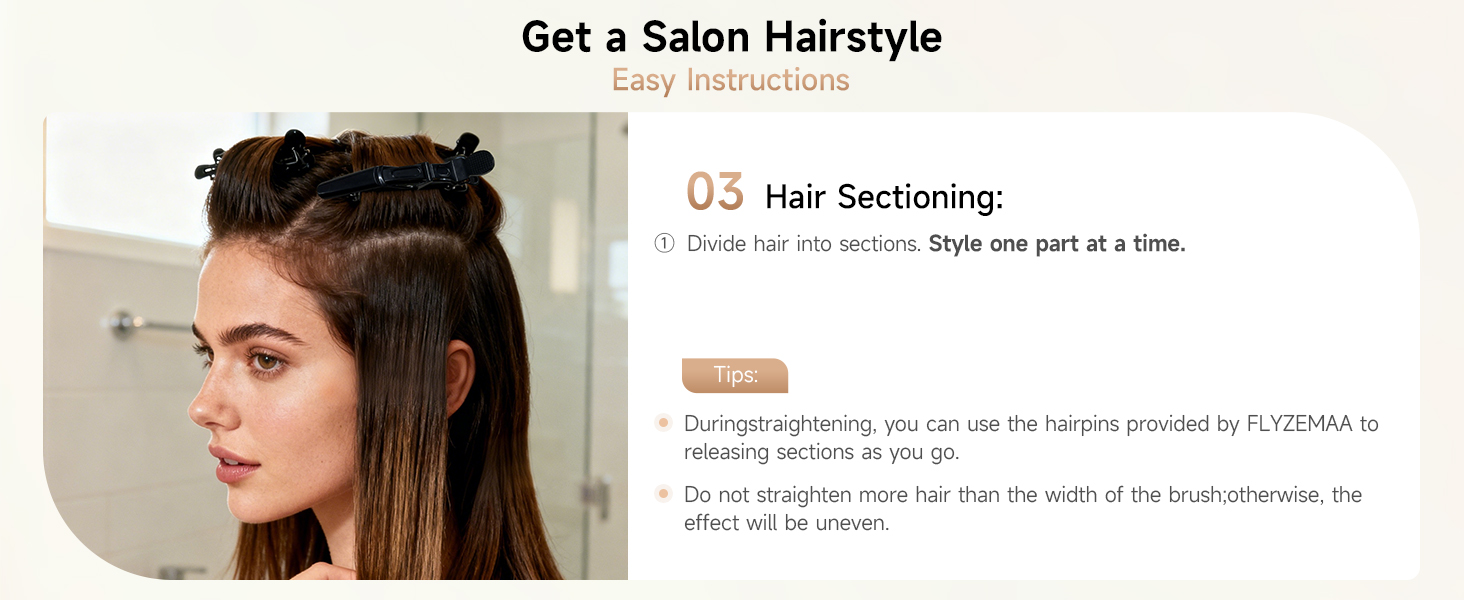 Guide to sectioning hair for hot brush: style one part at a time for even, salon-quality results