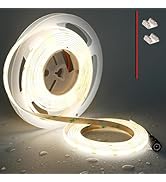 TOPAI 12V COB LED Strip Light 4000K Natural White Waterproof IP65 480LEDs/M Super Bright 4000Lm C...