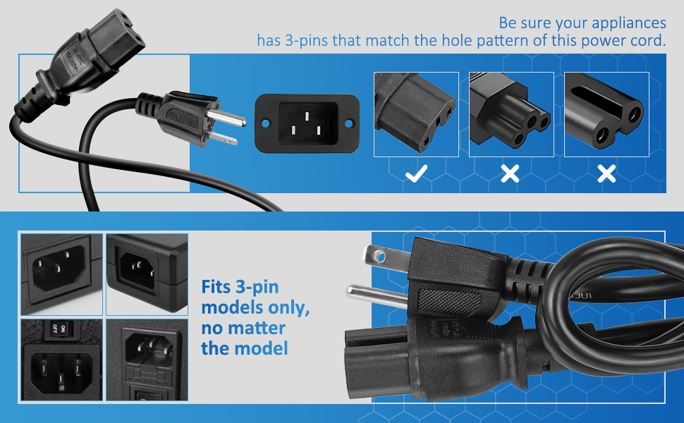 fits 3-pin models only