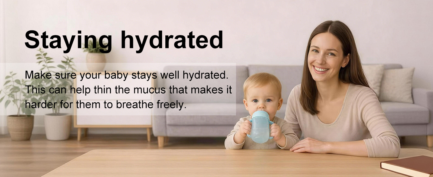Keeping hydrated to help loosen mucus and support easier breathing