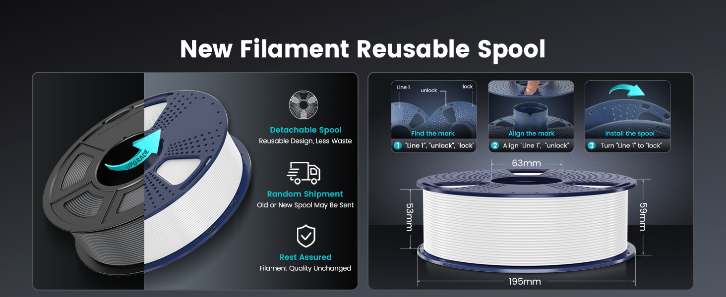 SUNLU 3D printer filament 3D printing filament PLA filament 1.75 mm