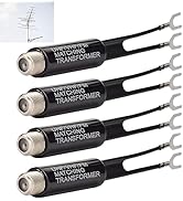 AccEncyc 4 PCS UHF/VHF/FM Antenna Balun Transformer-Converting 75 Ohm to 300 Ohm Coax Adapter Con...