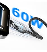 AUFU PD 60W USB C to USB C Cable 10ft(1Pack), Double 180° +360°Rotation/C to C Fast Charging/Type...