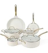 Martha Stewart Lockton Premium Non stick Non Toxic PFA Free Ceramic Interior 10 Piece Heavy Gauge...