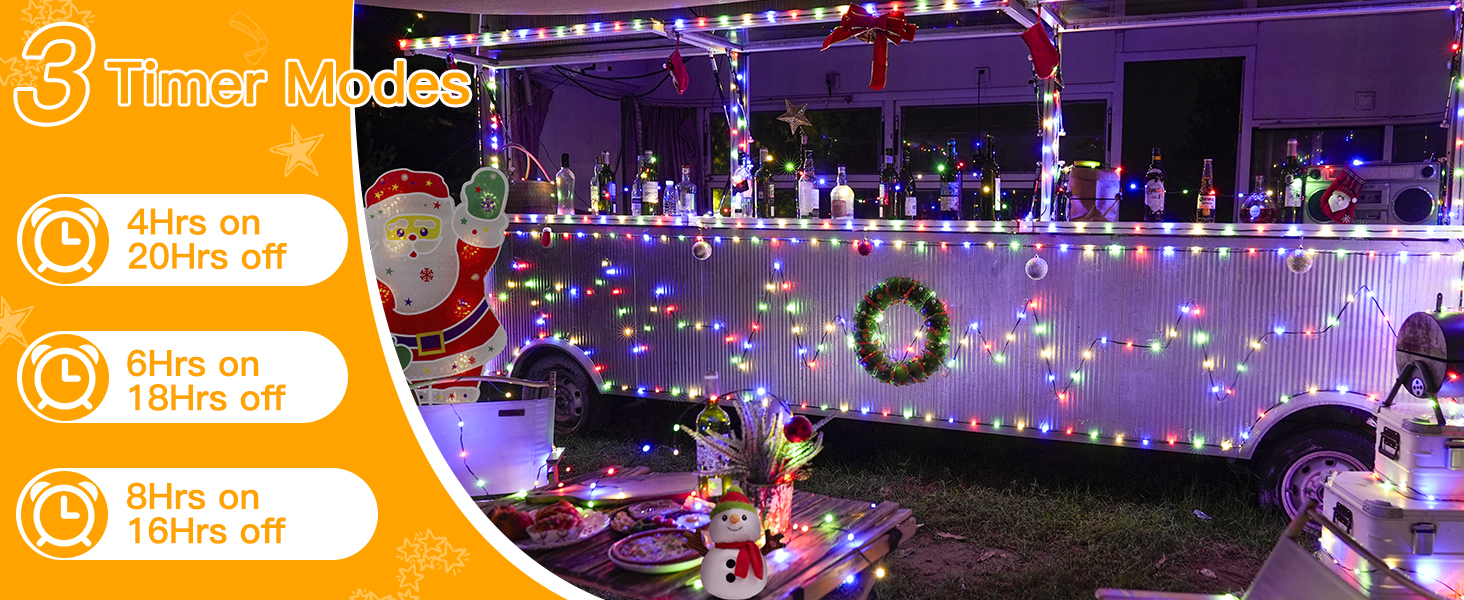 Christmas Decor Lights with 3 Timer Modes to Choose from