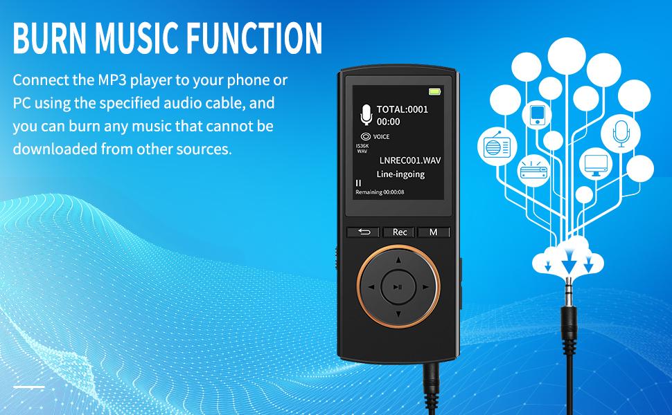MP3 player with burn music function
