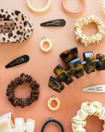 Teleties, Round Flat Clips, Snap Clips, Scrunchies, Classic Hair Clips, Hair Ties, Open Hair Clips