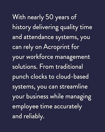 Acroprint time clock
