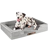 Codi Orthopedic Dog Beds with Memory Foam Layer for Large Dogs, Waterproof Dog Couch Bed with Rem...