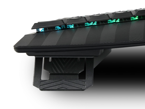 Perixx PERIBOARD-835BL Wireless Ergonomic Mechanical Keyboard - RGB Backlit - Low-Profile Blue Click...