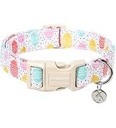 DOGWONG Easter Dog Collar, Colorful Egg Dog Collar Soft Durable Adjustable Costume Cute Easter Pu...