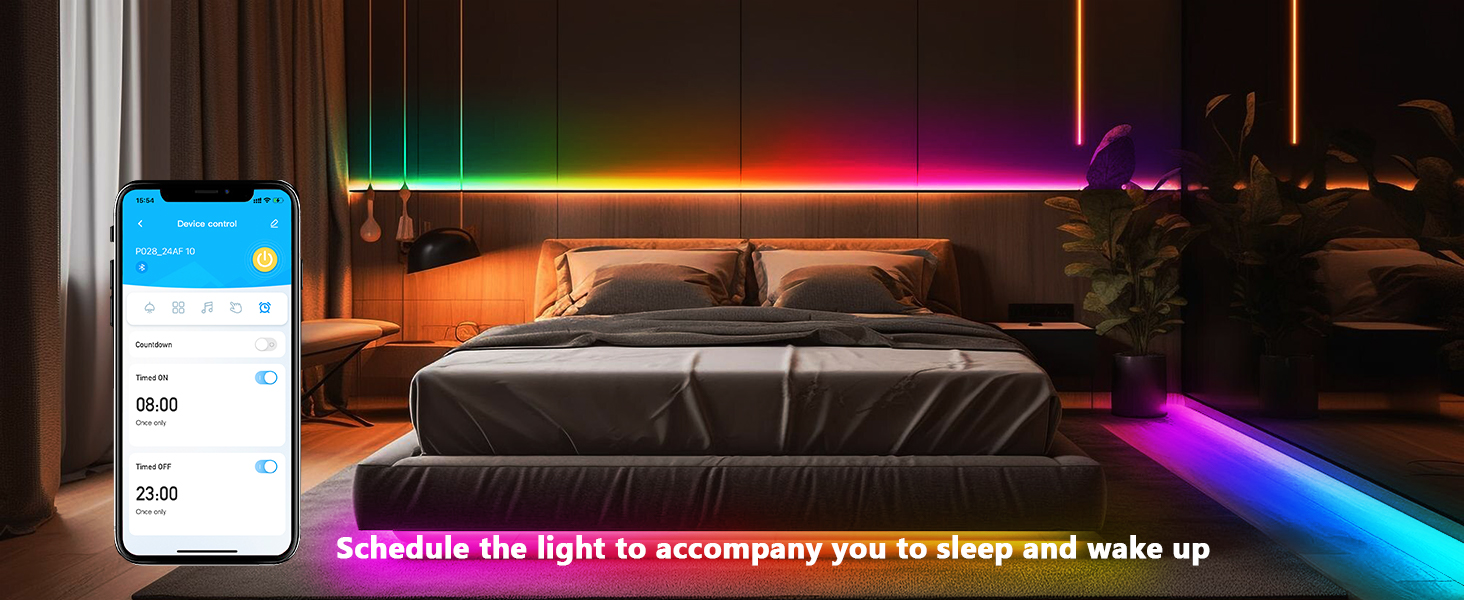 dalattin LED Strip Lights IC+RGB, 5050 Led Lights for Bedroom, DIY Multiple Colors on One Line