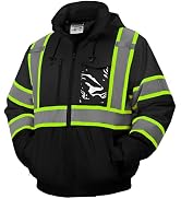 SRsafety High Visibility Safety Jacket,Reflective Waterproof Jacket with Black bottom,Constructio...
