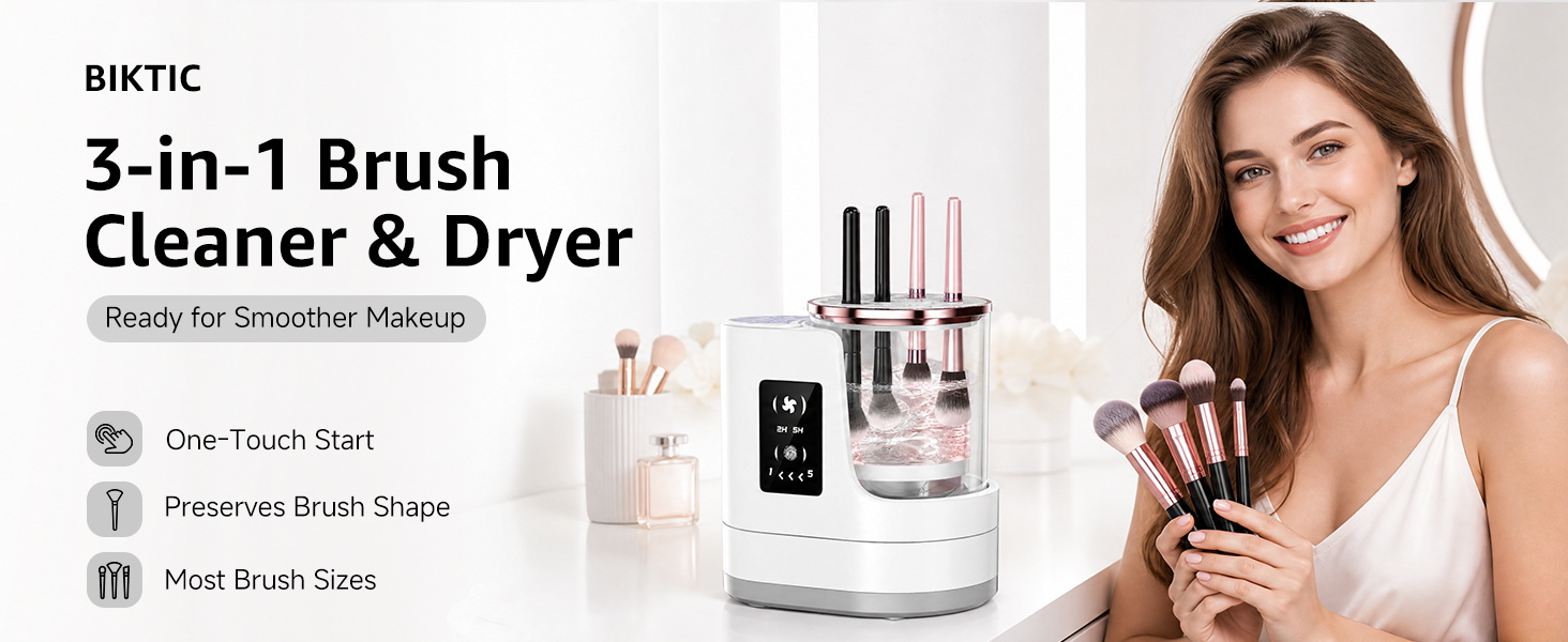 3-in-1 Electric Makeup Brush Cleaner