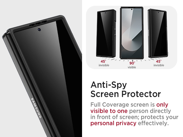 Z Fold 6 case Privacy screen protector