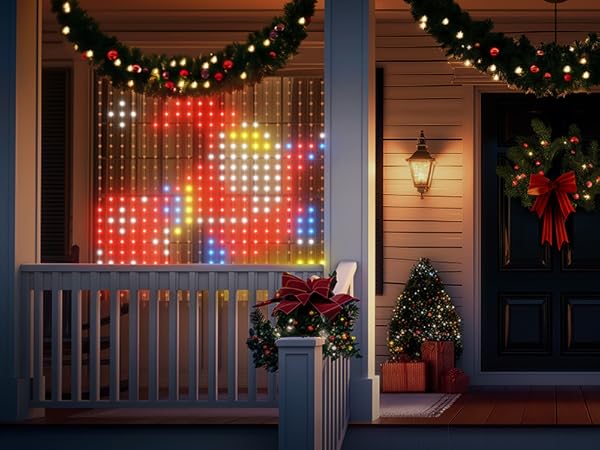 curtain lights decor for Christmas halloween