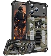 Ephoou for Apple iPhone 17 Pro Max Case Camouflage with Kickstand - Built-in Stand, Magnetic Back...