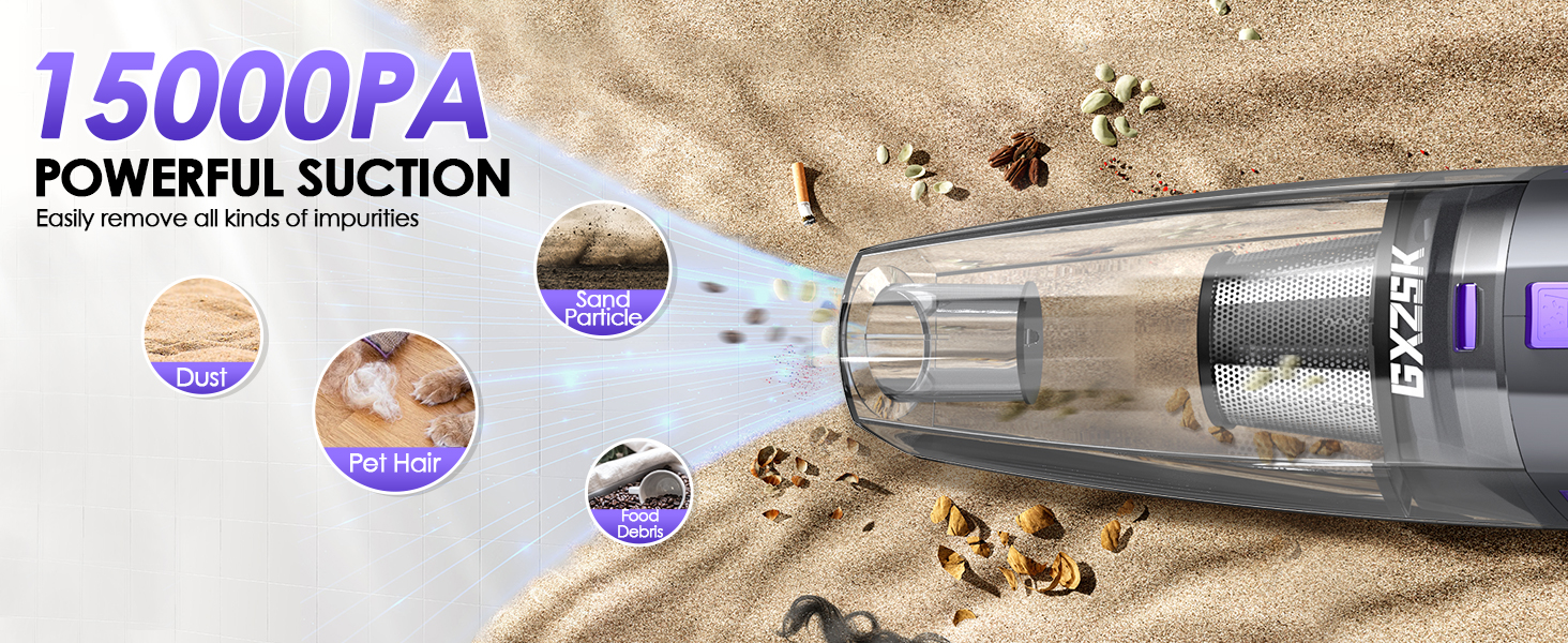 15000PA POWERFUL SUCTION