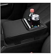 Stacool Leather Center Console Cover with Cup Holder,Booster Car Armrest Cover for Protecting Car...