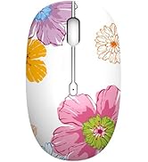 TENMOS M101 Wireless Mouse Cute Silent Computer Mice with USB Receiver, 2.4G Optical Wireless Tra...