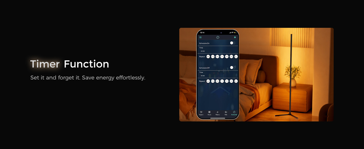 bedroom lights with timer