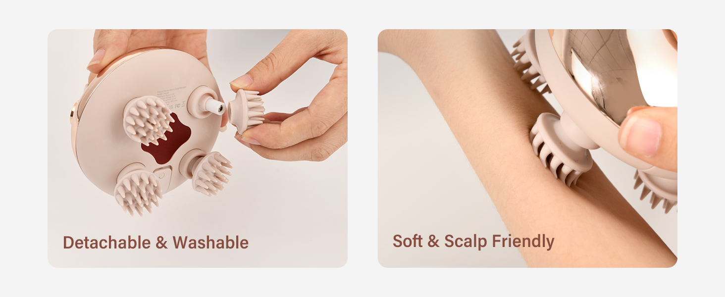 washable detachable massager claws
