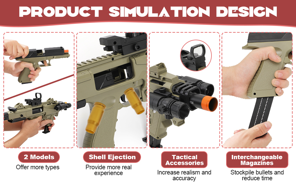 soft bullet toy gun for boys 8-12