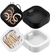 2pcs Hair Tie Organizer,Portable Travel Qtip Holder,Bathroom Storage Organizer Qtip Dispenser Cot...
