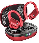 HAOYUYAN Wireless Earbuds, Sports Bluetooth Headphones, 80Hrs Playtime Ear Buds with LED Power Di...