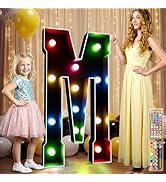 Ledido 34 Colors Marquee Letters 4 Feet Tall with Remote, Easy to Assemble 4FT Marquee Light Up L...