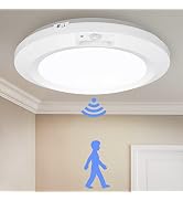 LINEWAY Motion Sensor Ceiling Light Battery Operated Indoor 210LM Ceiling Light Battery Powered L...