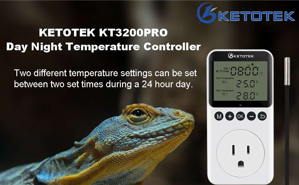 Digital Thermostat Temperature Controller Controlled Outlet Plug Day Night Timer 120V Sensor Probe