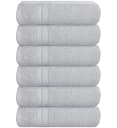 BOUTIQUO Ultra Soft 6-Piece Hand Towel Set 16x28-100% Ringspun Cotton - Durable &amp; Highly Absorben...