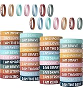 IDREAMBAND Motivational Wristbands for Students, Colorful Inspirational Rubber Bracelets, Classro...