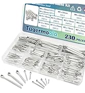 Tugermoola 230PCS 12 Sizes Cotter Pins Assortment Kit 304 Stainless Steel Split Pin Fastener Clip...
