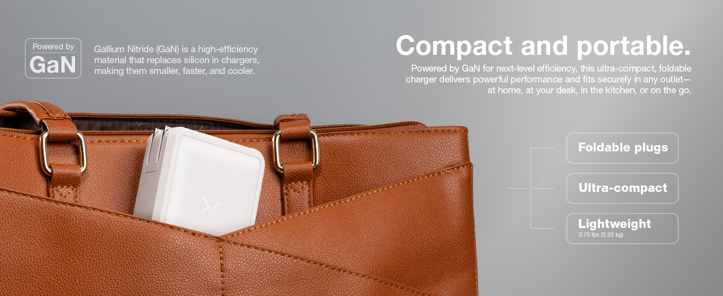 Powered by GaN technology, the usb-c chargers are compact and portable with foldable plugs