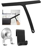 Shower Squeegee for Glass Doors,Silicone Shower Squeegee Glass Cleaner Tool Holder,All Purpose Sq...
