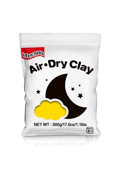 Modeling Clay, Yellow Air Dry, Squishy, Non-Toxic Magic Clay for Cosplay and Costumes