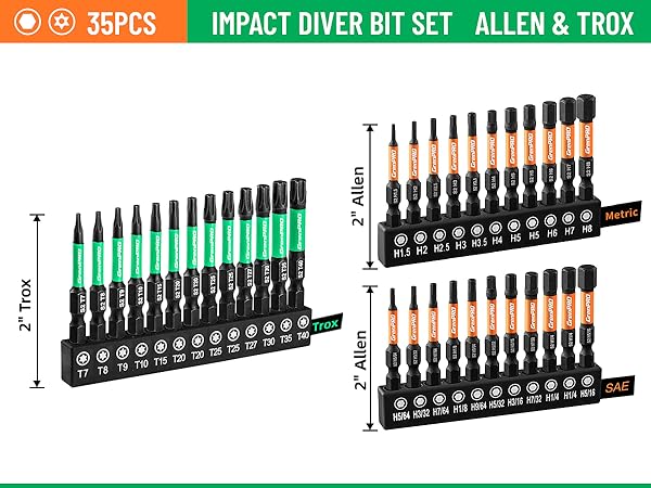 Impact Screwdriver Bits Set