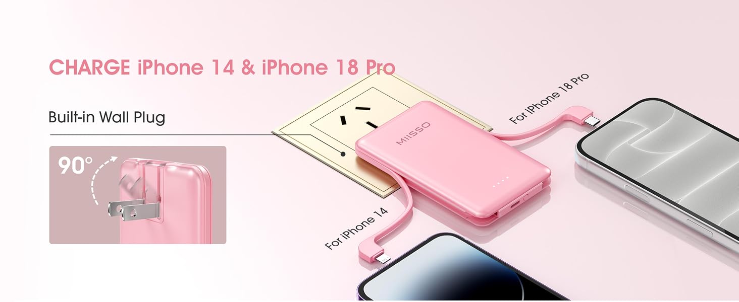 5000mah Ultra Slim Power Bank Pocket Size Mini Portable Charger Travel Essential Phone Charger