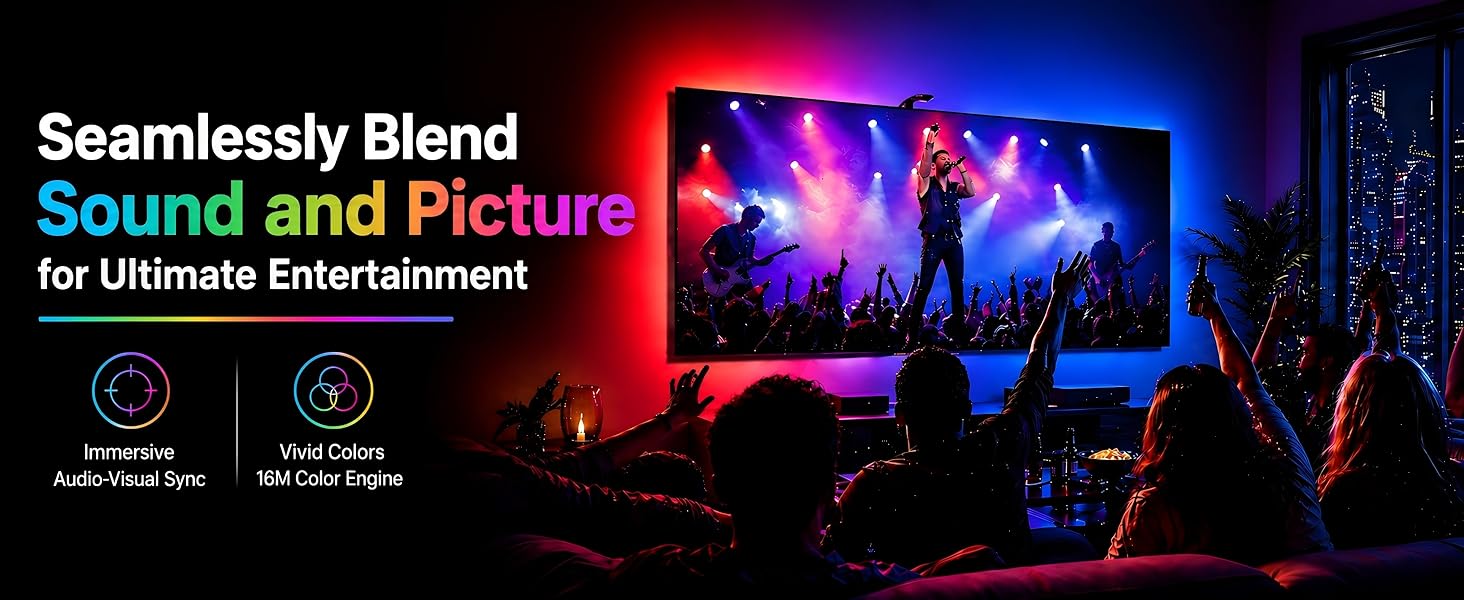TV LED Backlight Cuttable TV Lights That Change with Sync to Scree