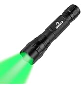 CROSSBLAZE Green Light Flashlight, Long-Lasting Power Zoomable Focus for Hunting, High-Intensity ...