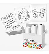 Phomemo White Self-Adhesive Thermal Paper, Glossy Sticker Paper Label for Phomemo M02/M02 Pro/M02...