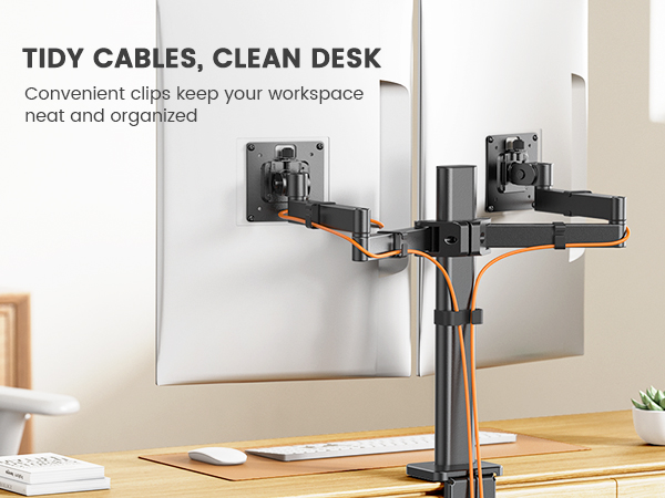 dual monitor stand for desk