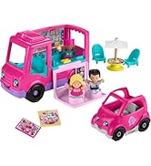 Fisher-Price Little People Barbie Toddler Toy Cupcake Truck Musical Playset with 9 Pieces for Pre...