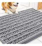 Smiry Dog Door Mat for Muddy Paws 30x20, Extra Soft Absorbent Chenille Doormat, Trap Moisture and...