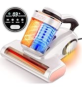 JIGOO Bed Vacuum Cleaner with Dust Sensor, Mattress Vacuum Cleaner with UV &amp; Ultrasonic and High ...