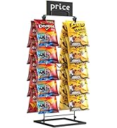 TJ.MOREE Chip Rack Display Stand, Chip Bag Holder for Party Concession Stand Supplies 2-Row 32 Cl...